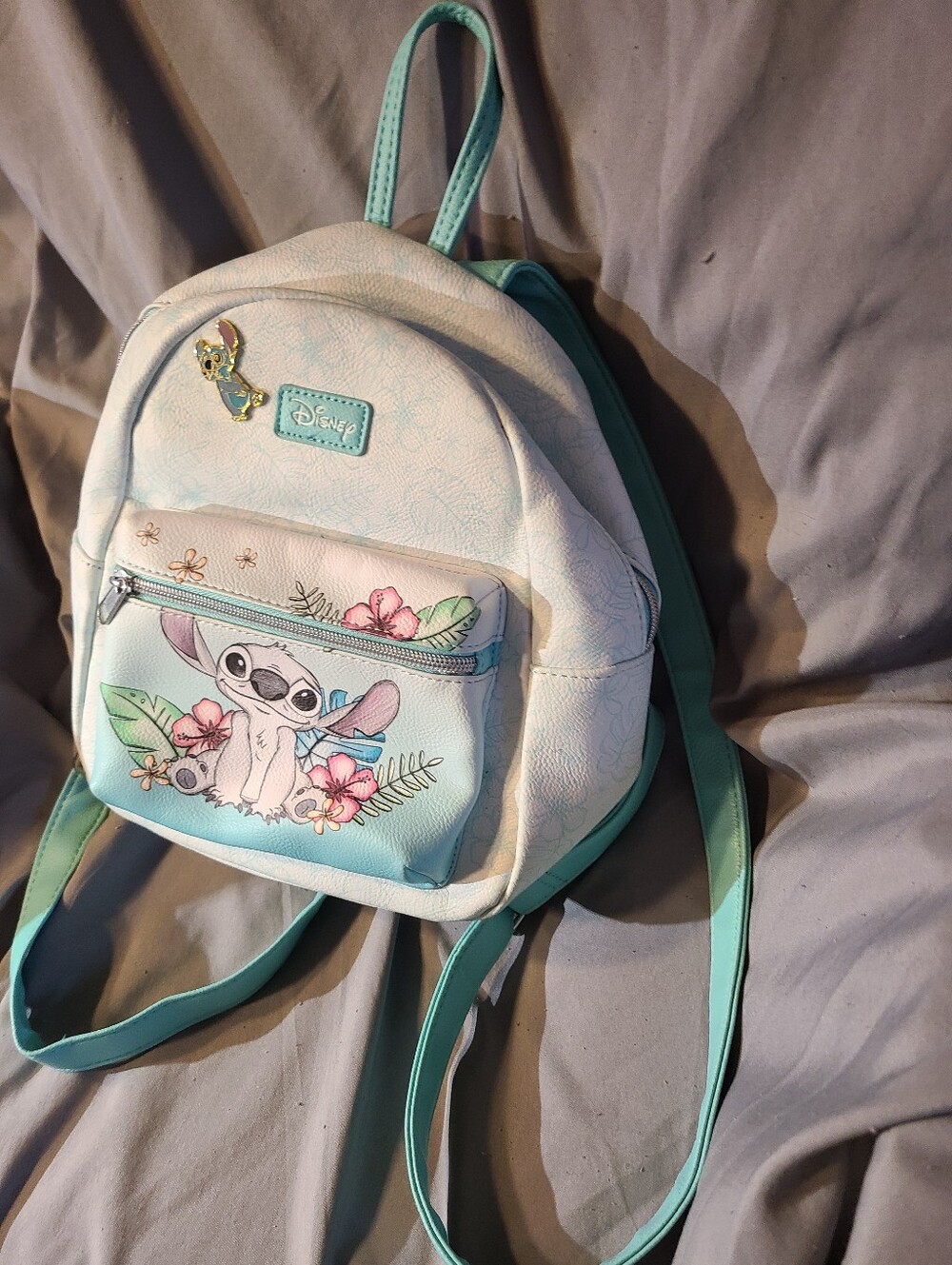 Disney Stitch Mini Backpack - Light Teal/White - Picture 2 of 7